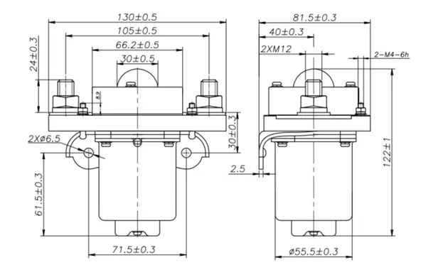 Контактор малогабаритный КМ400ДВ 400A — изображение 2